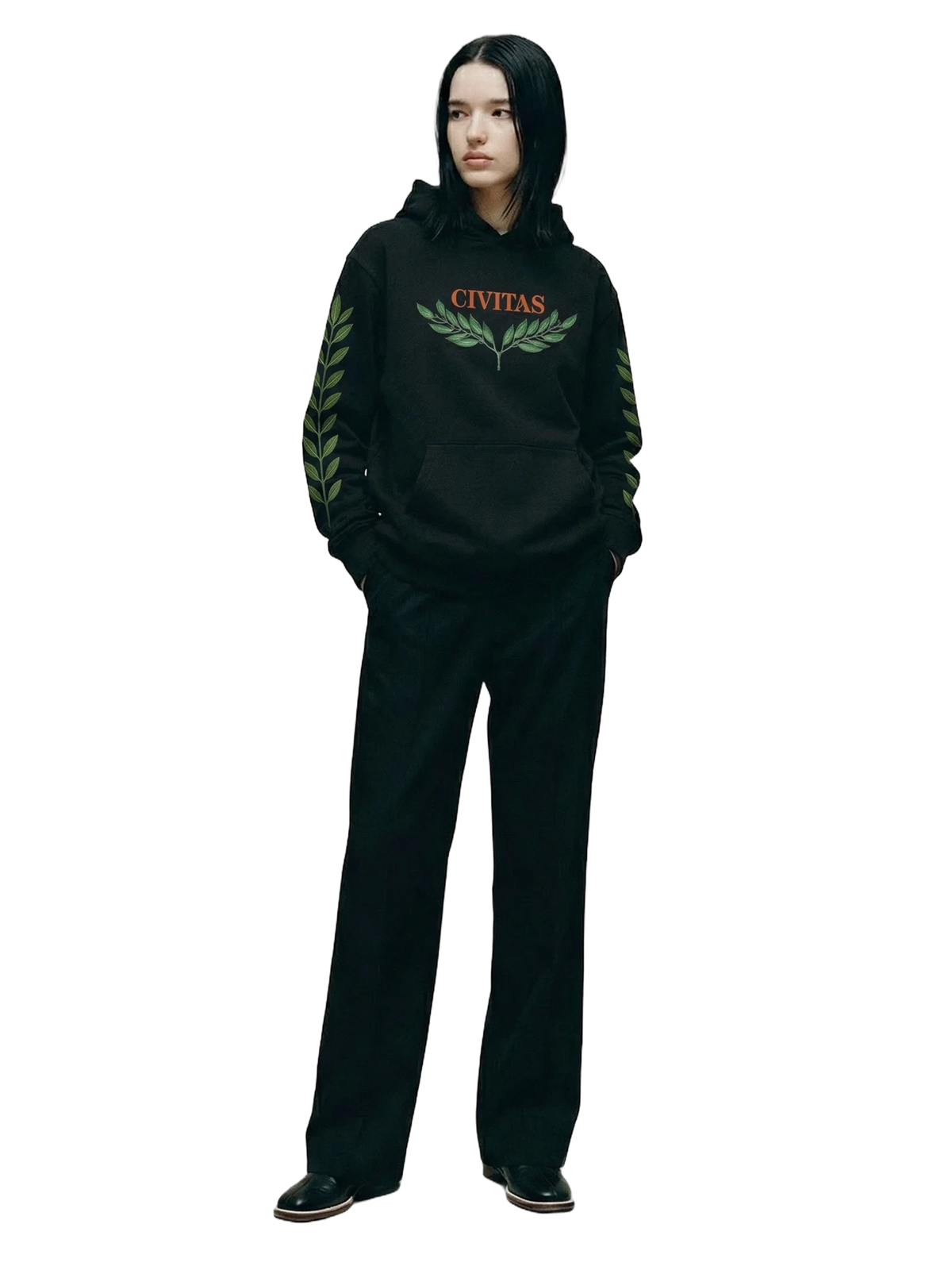Civitas Hoodie in black, women's cut