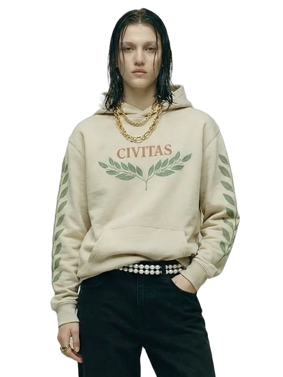Civitas Hoodie in ivory, women's cut