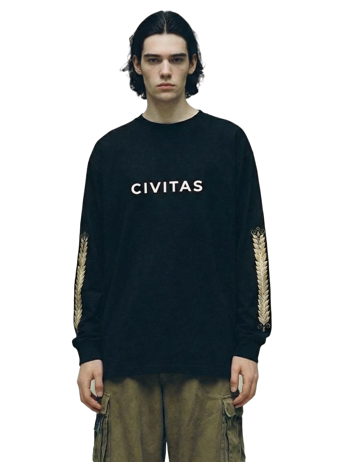 Civitas Longsleeve in black, men's cut