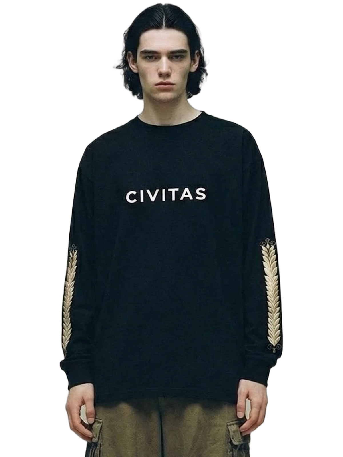 Civitas Longsleeve in black, men's cut