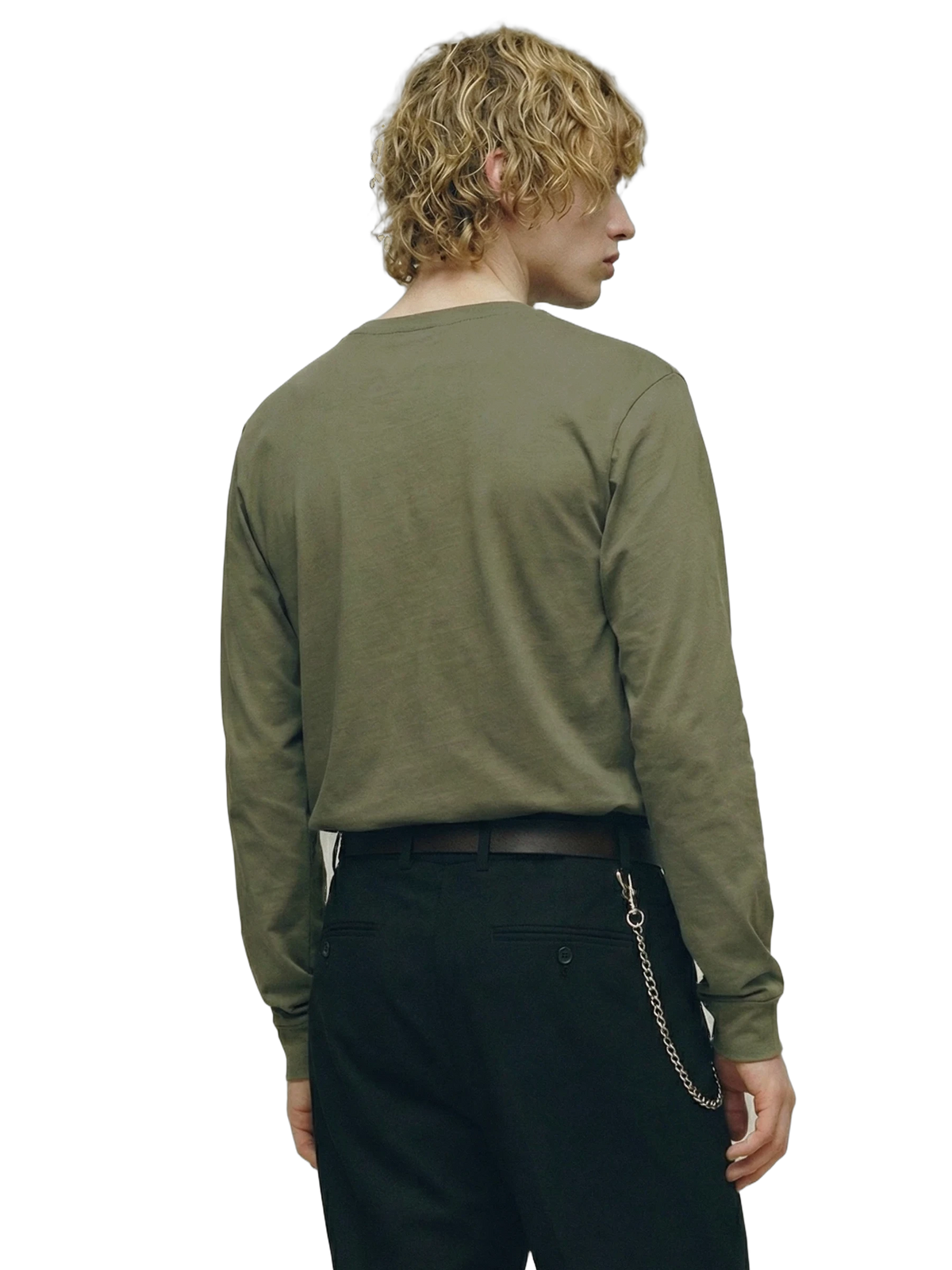 Civitas Longsleeve in military green, men's cut