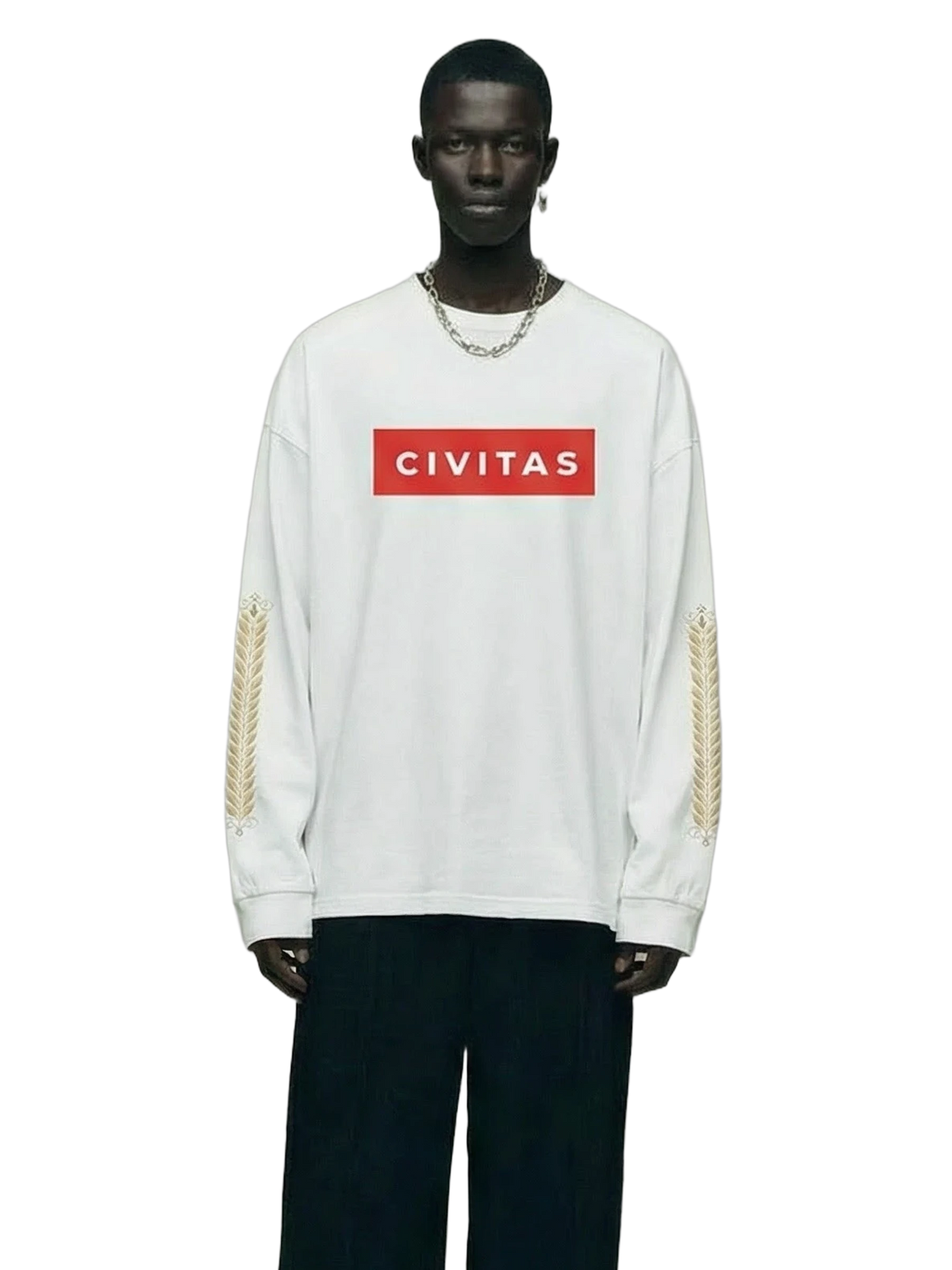 Civitas Longsleeve in white, men's cut