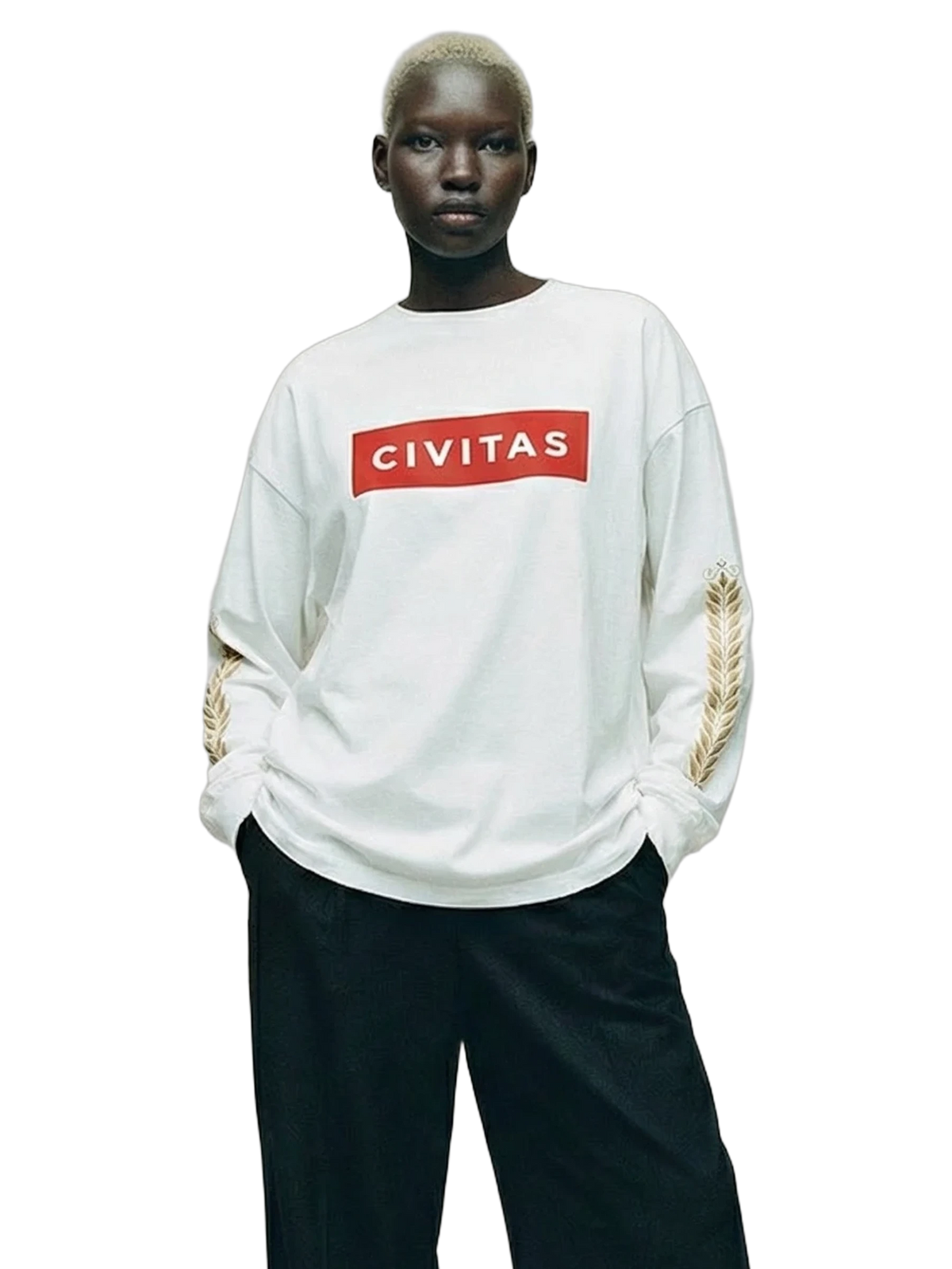Civitas Longsleeve in white, women's cut