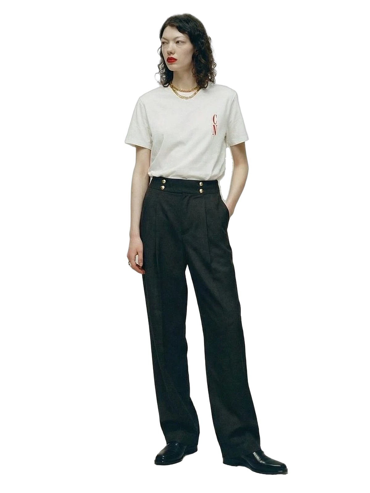 CN Tee in white, women's cut