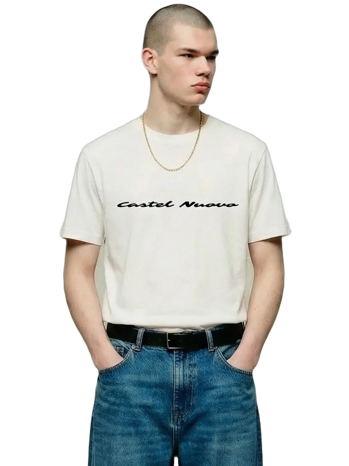 Coastline Tee in white, men's cut