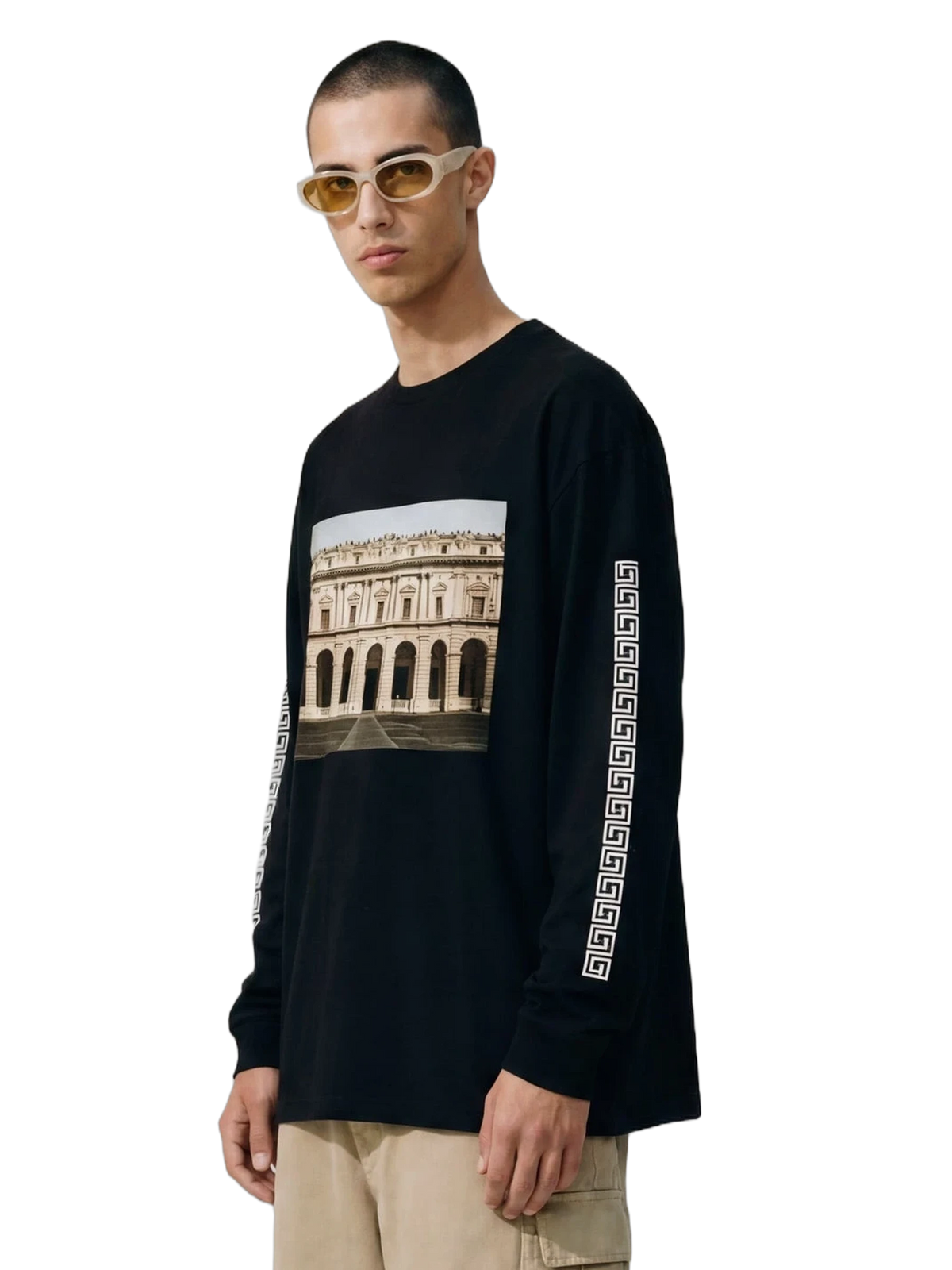 Colosseo Black Long Sleeve, men's cut
