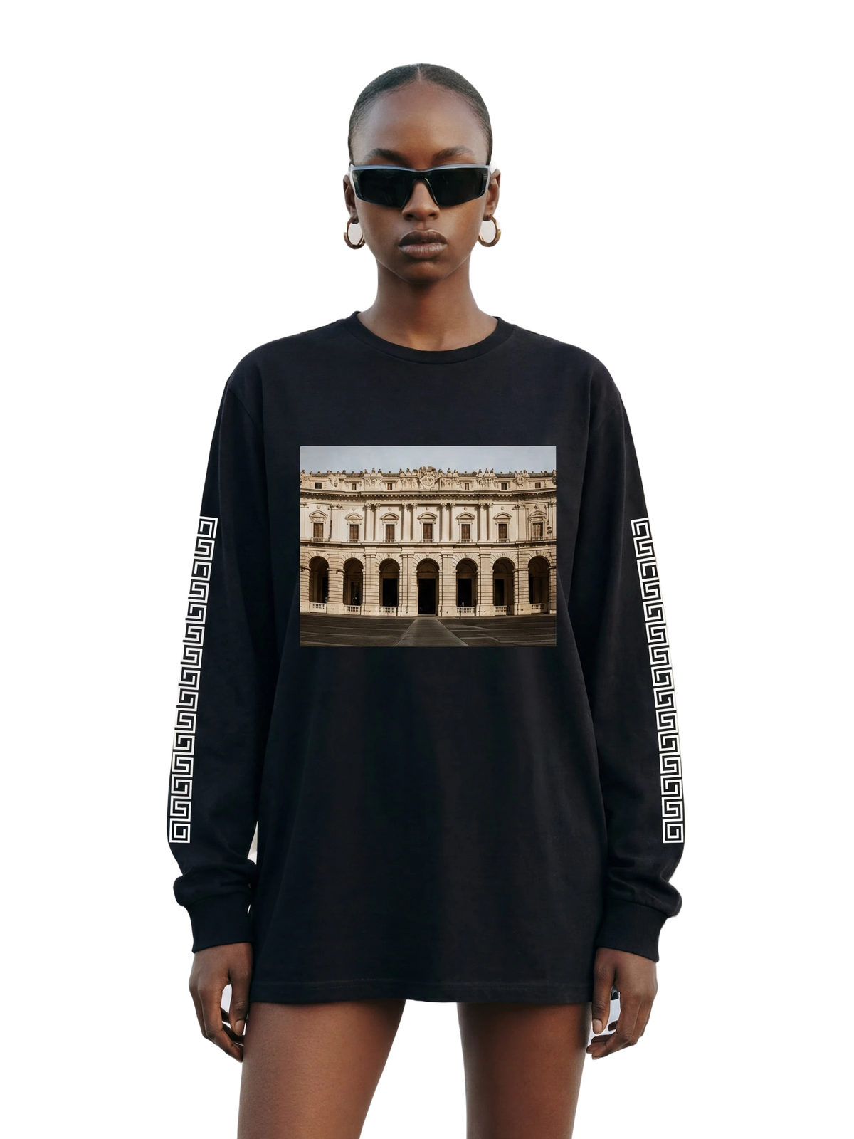 Colosseo Black Long Sleeve, women's cut