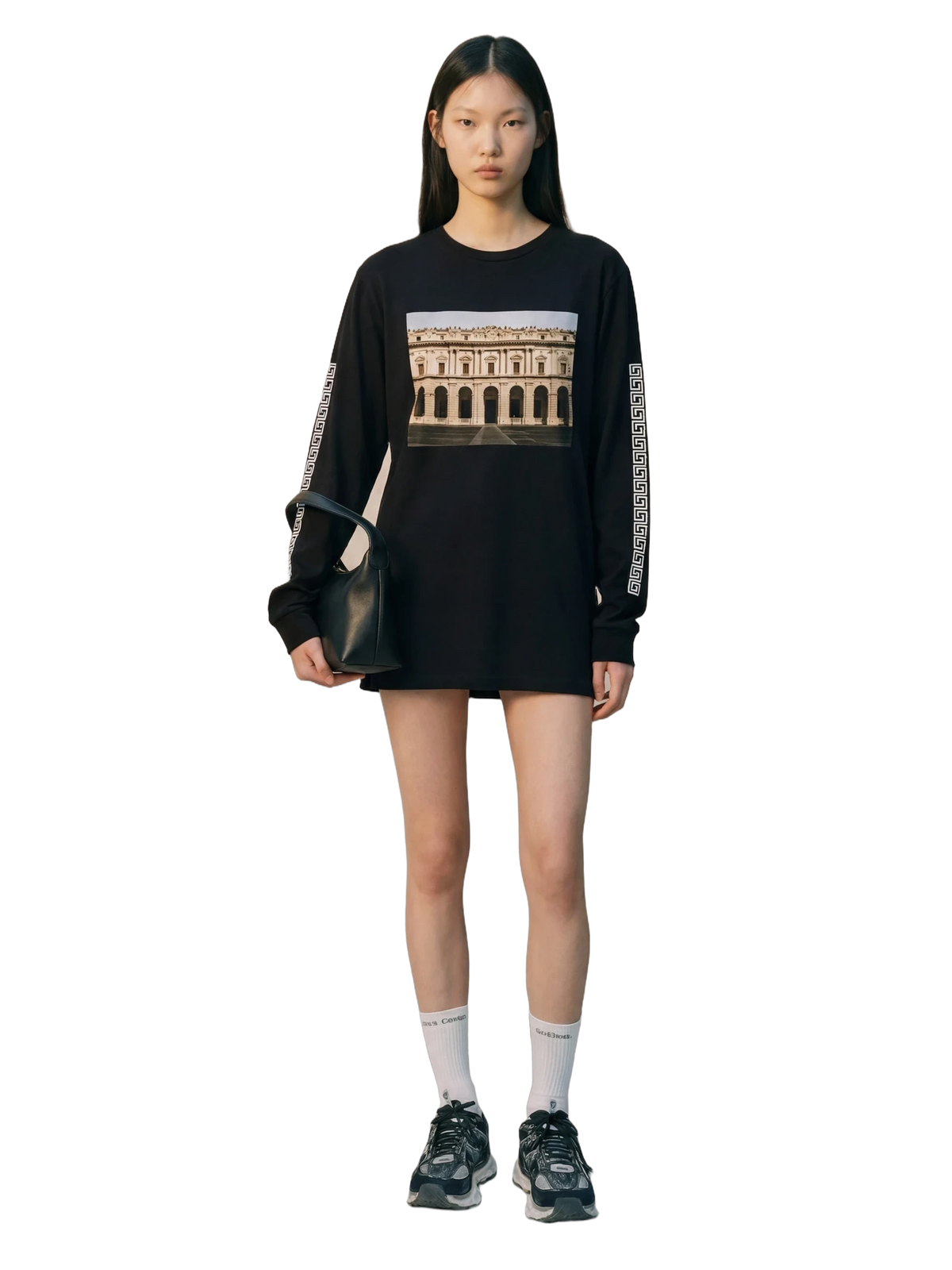 Colosseo Black Long Sleeve, women's cut