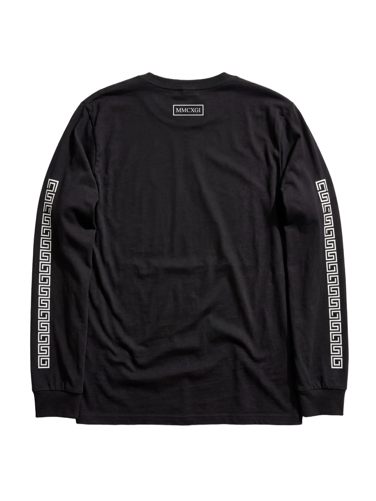 Colosseo Black Long Sleeve, women's cut, flat lay