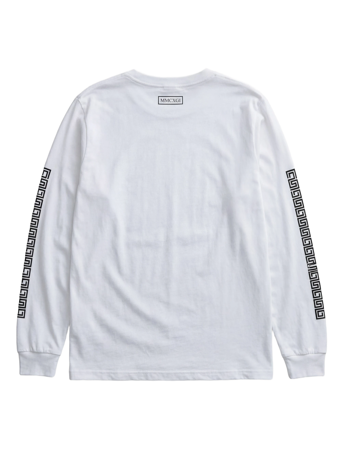 Colosseo Long Sleeve in white, men's cut, flat lay