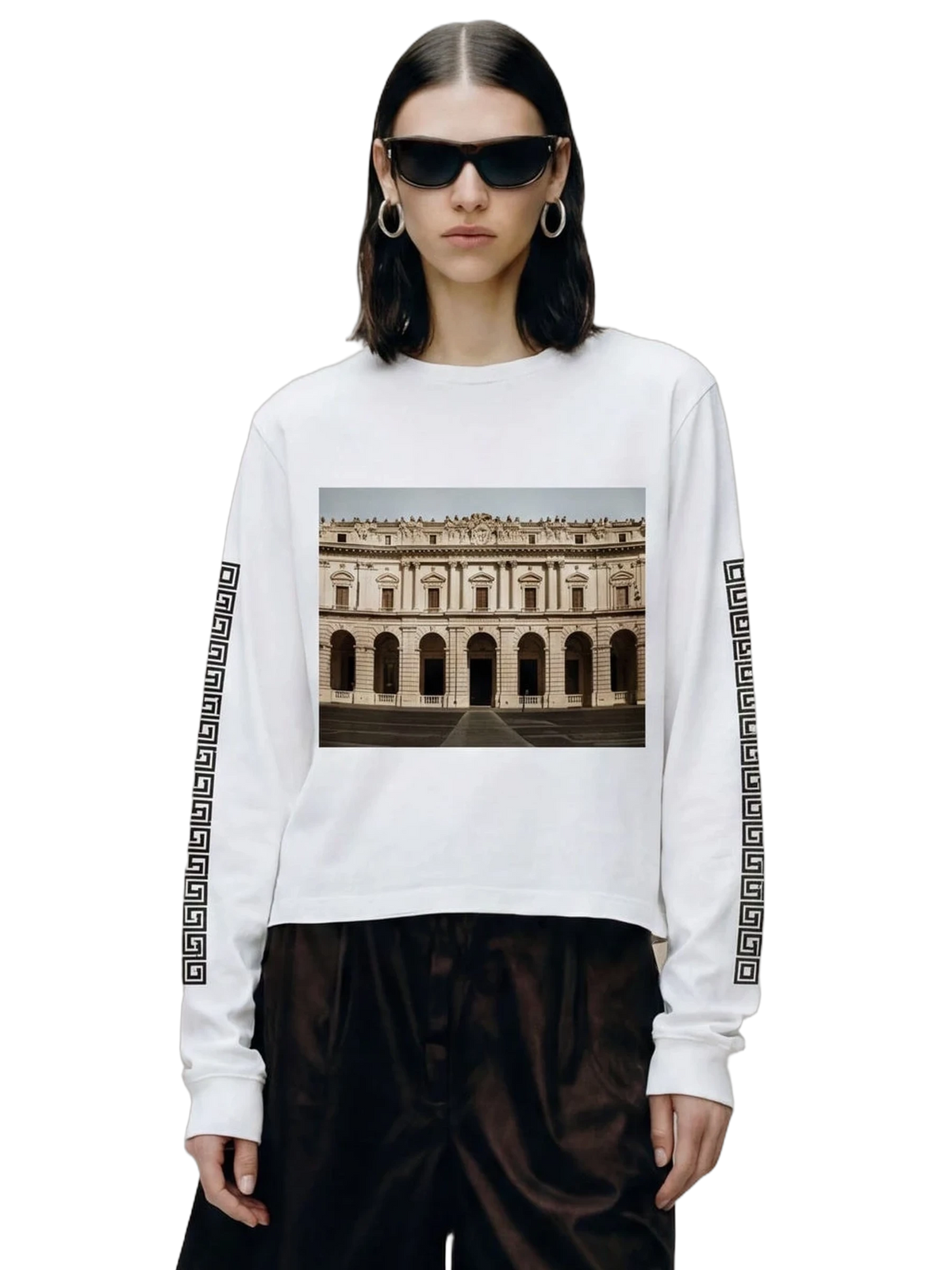 Colosseo Long Sleeve in white, women's cut