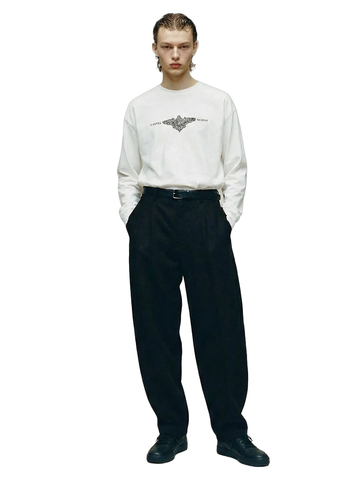 Cresta Longsleeve in white, men's cut