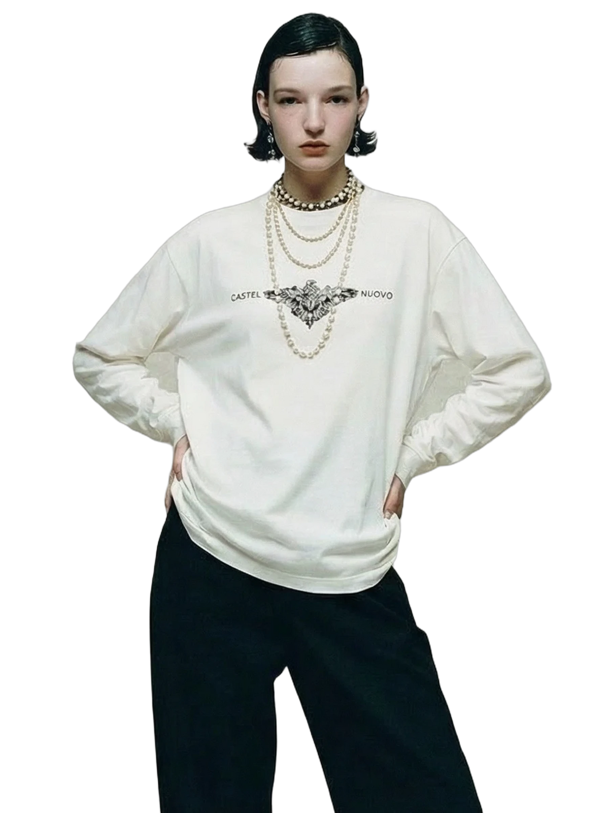 Cresta Longsleeve in white, women's cut
