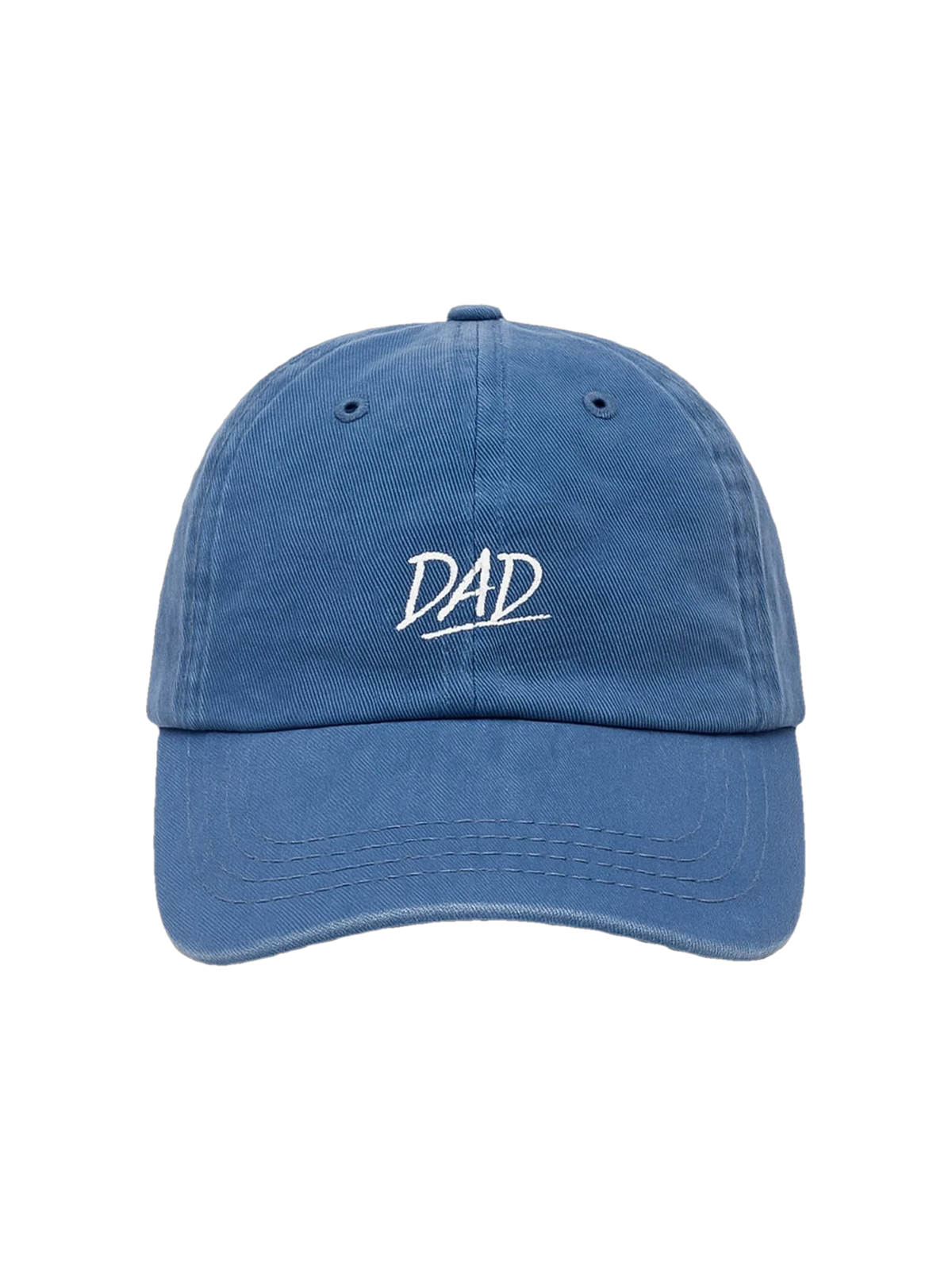 Dad Cap in periwinkle, flat lay