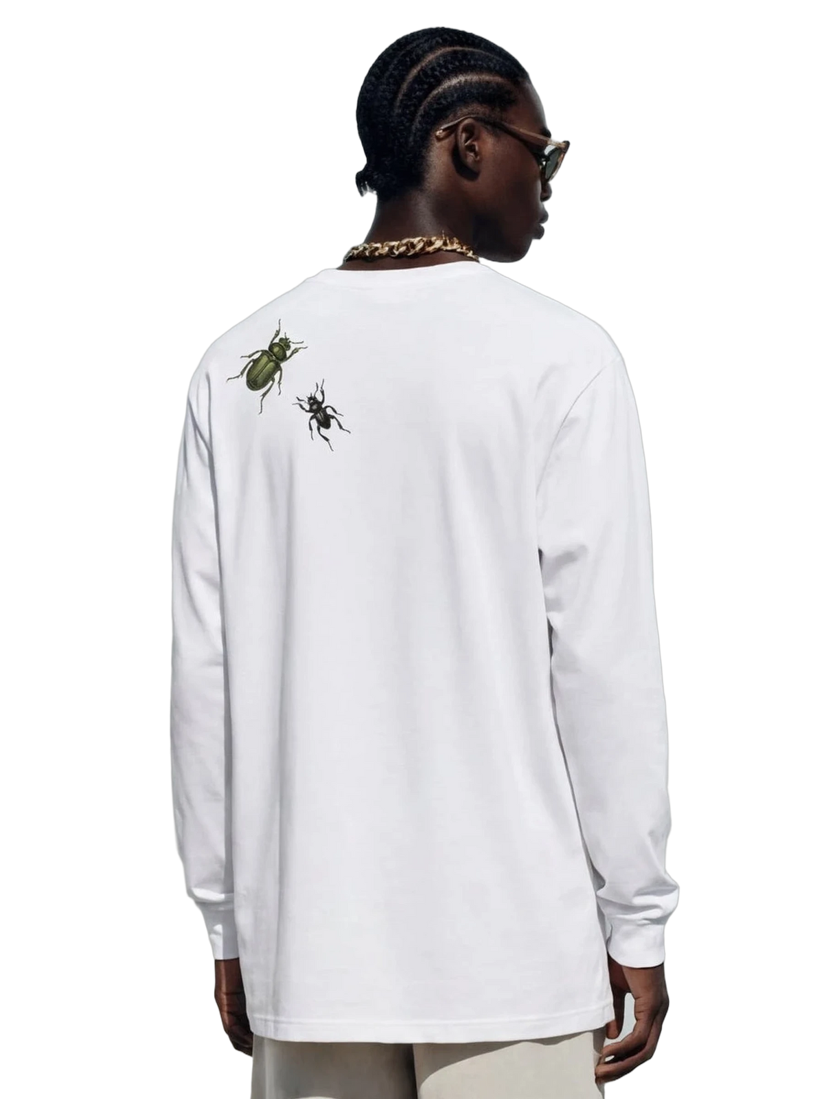 Dahlia X Pinnata Long Sleeve in white, men's cut