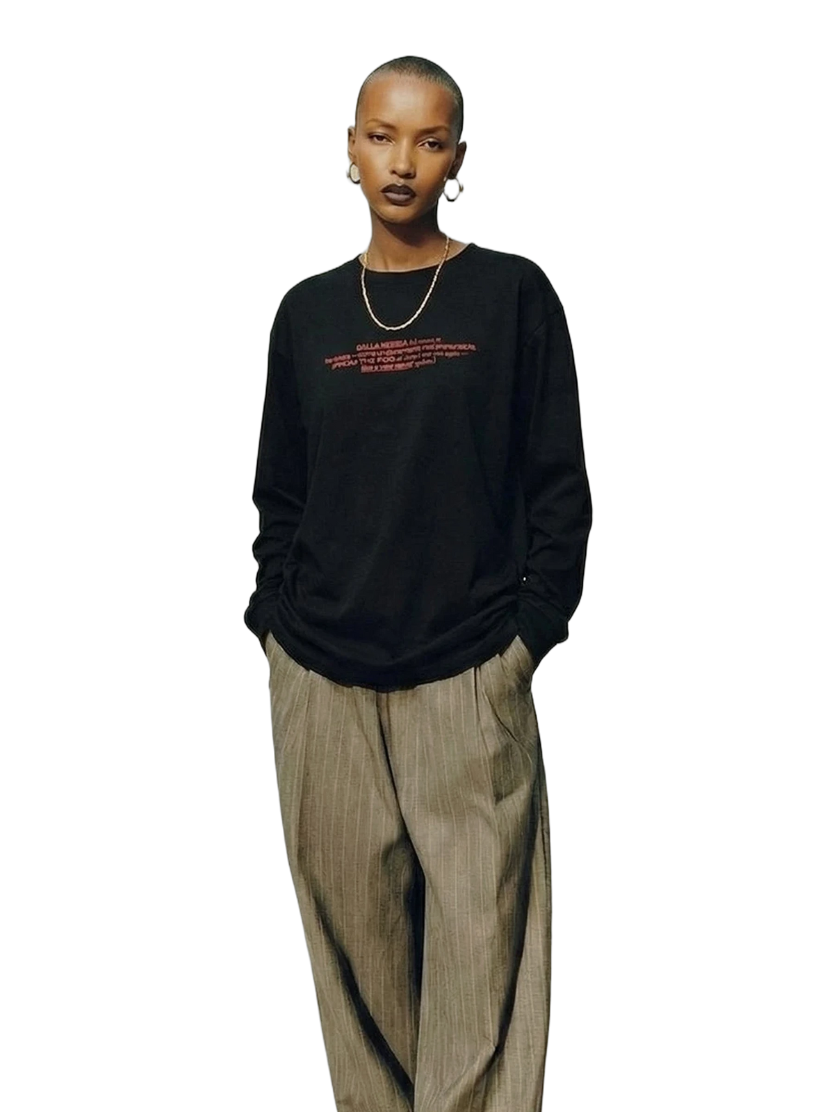 Dalla Nebbia Longsleeve in black, women's cut