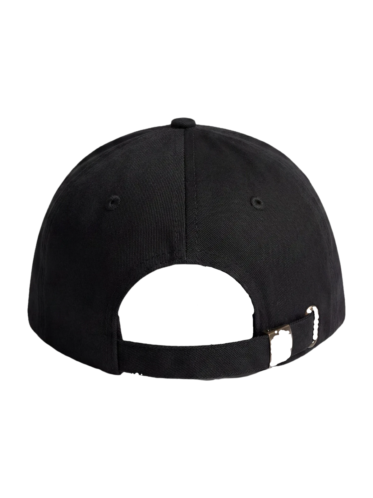 Dark Feminine Character Cap in black, flat lay