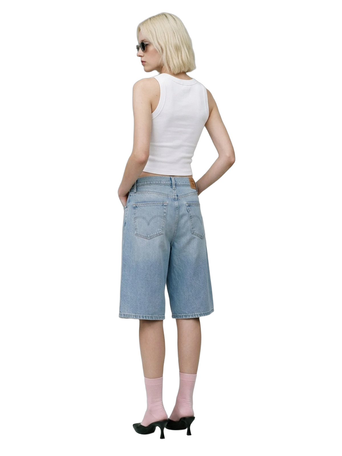Dark Feminine Energy Tank in white, women's cut