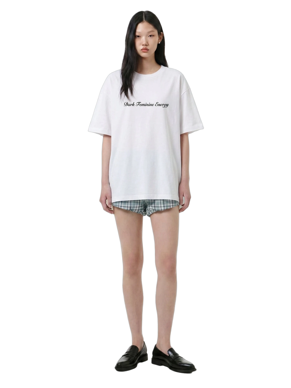 Dark Feminine Energy Tee in white, women's cut
