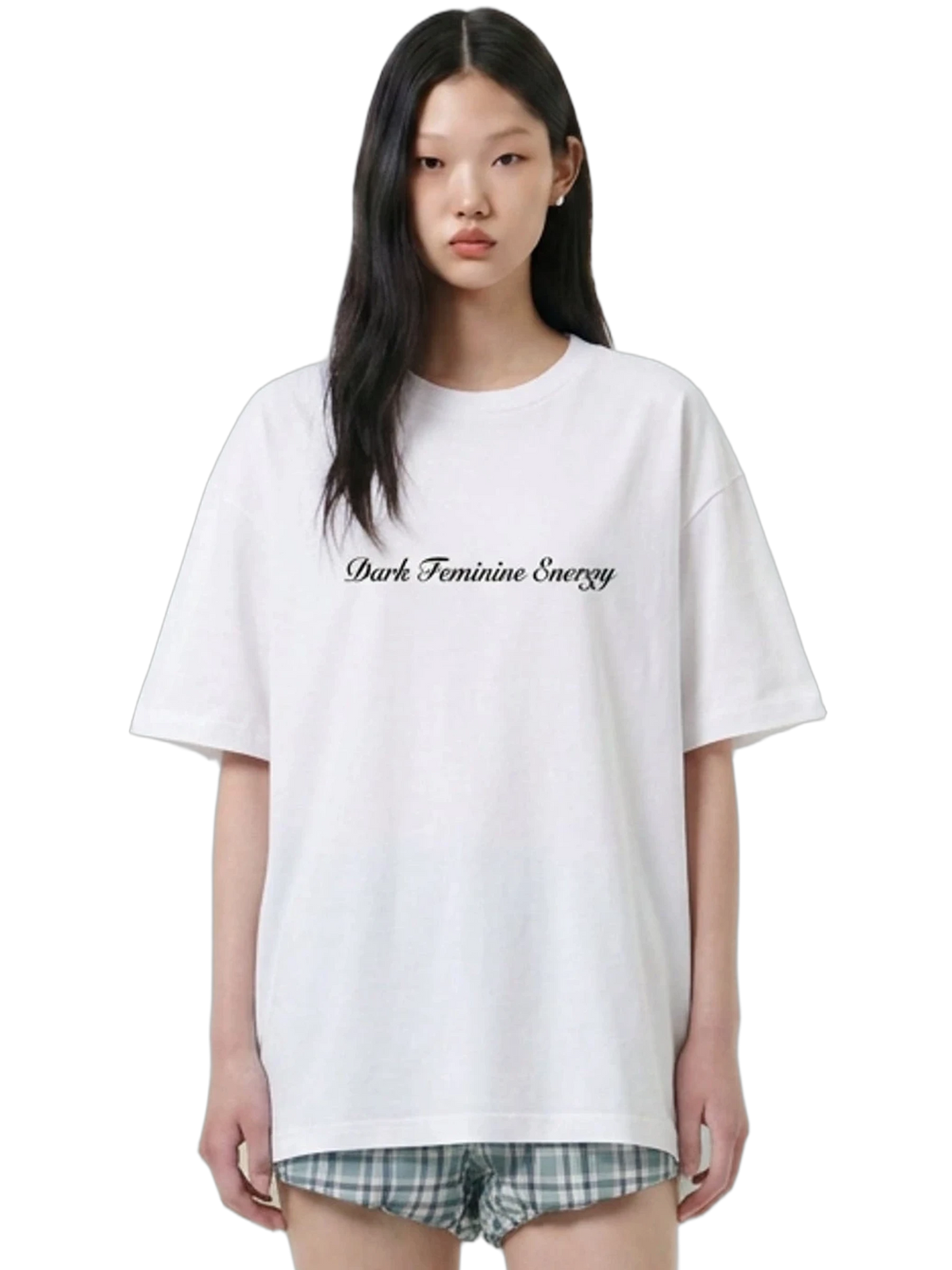 Dark Feminine Energy Tee in white, women's cut