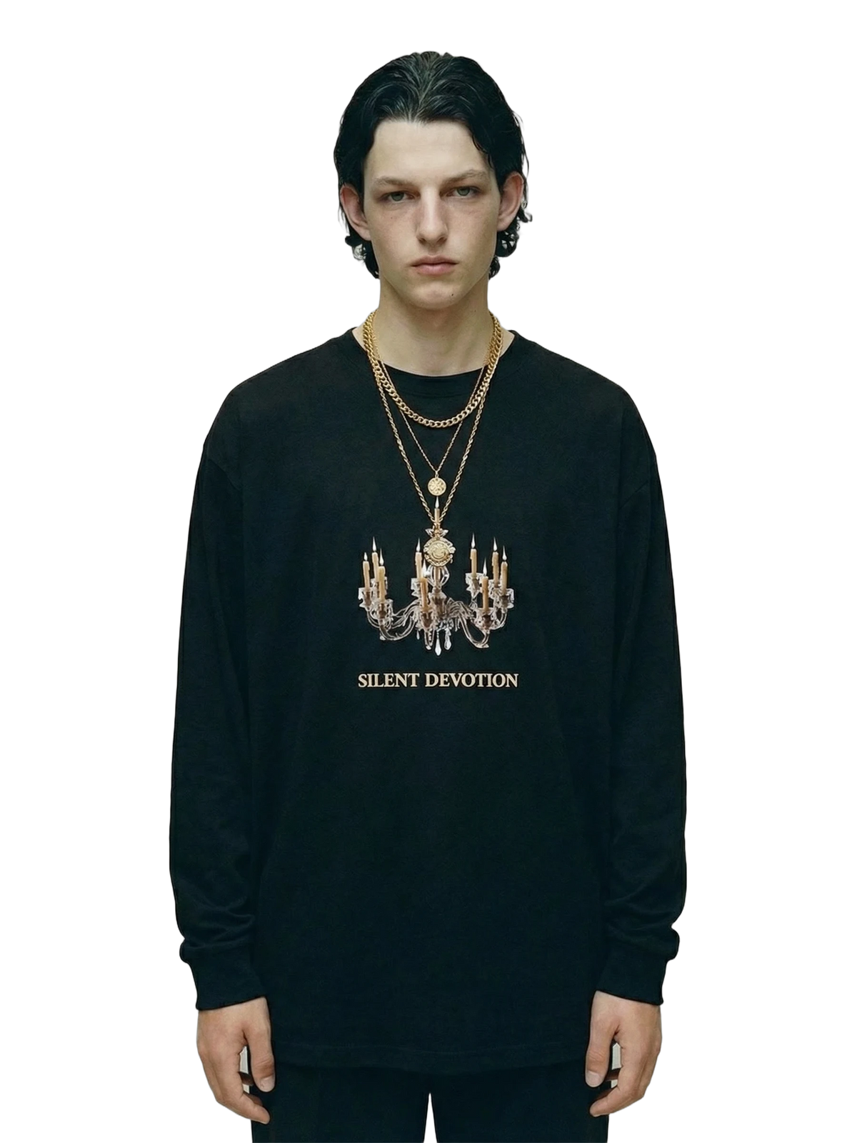 Devotio Longsleeve in black, men's cut