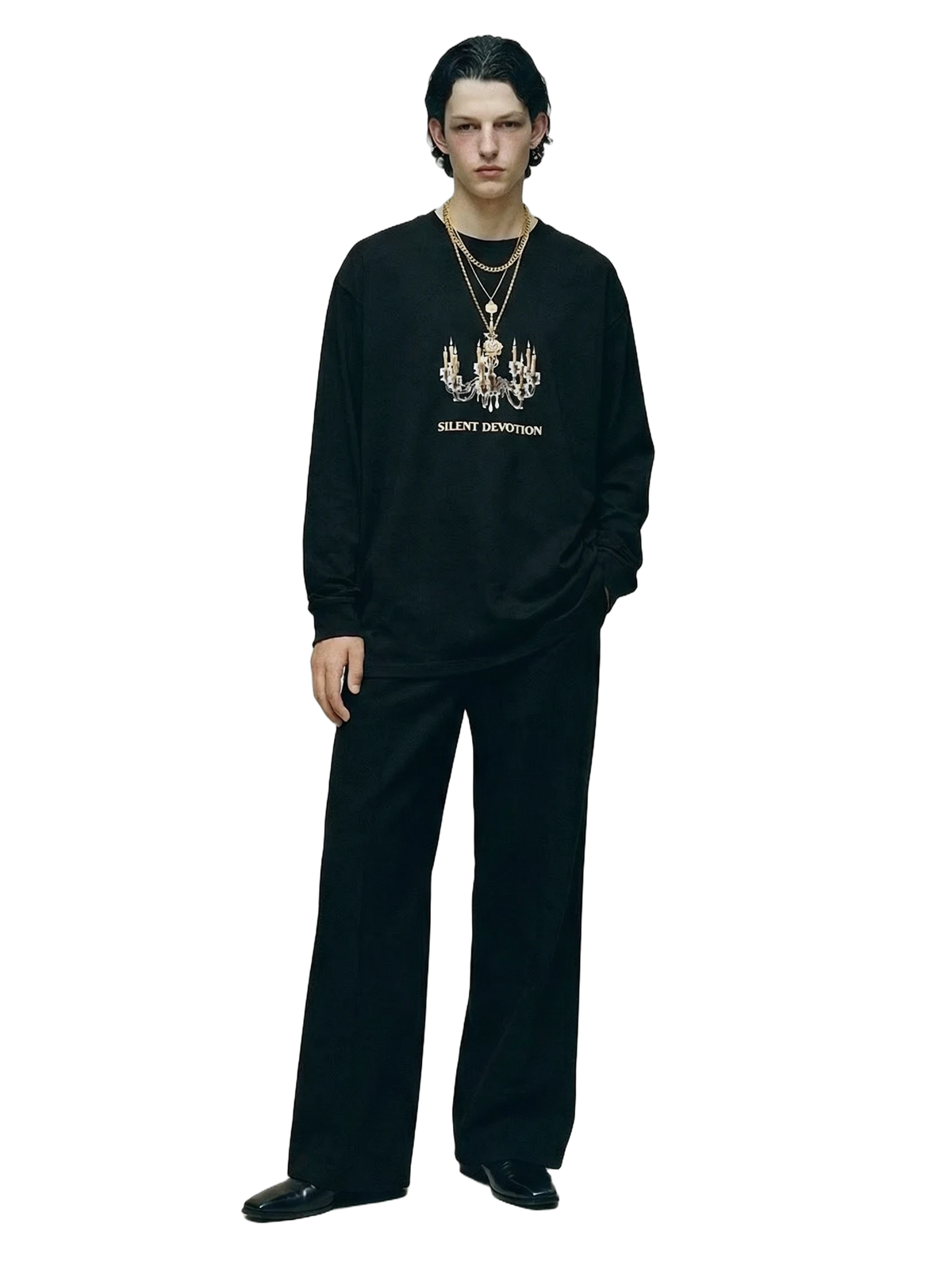 Devotio Longsleeve in black, men's cut
