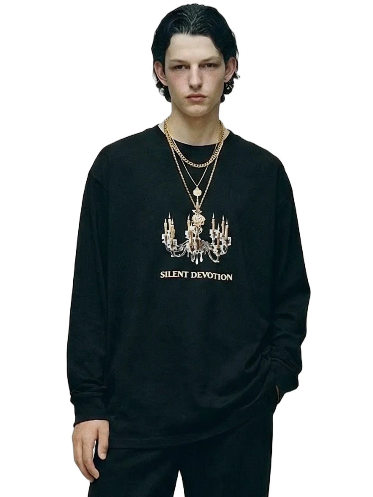 Devotio Longsleeve in black, men's cut