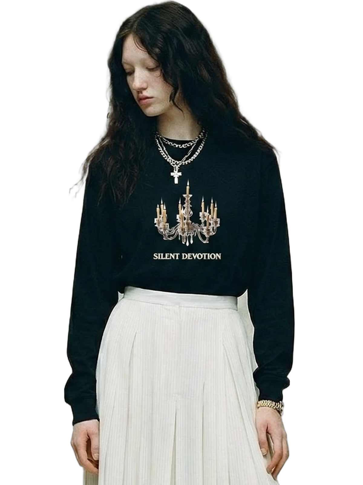 Devotio Longsleeve in black, women's cut