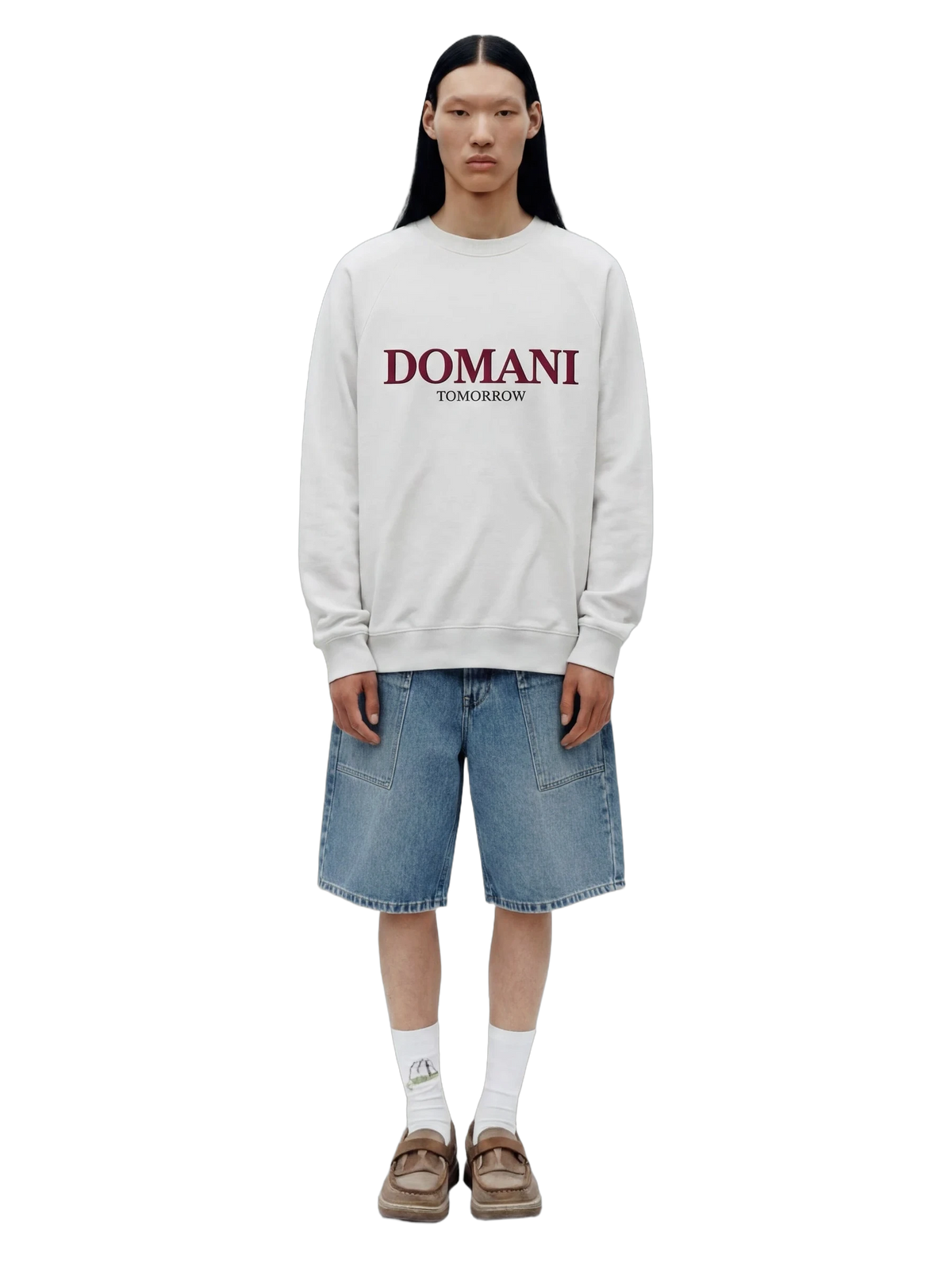 Domani Sweatshirt in white, men's cut