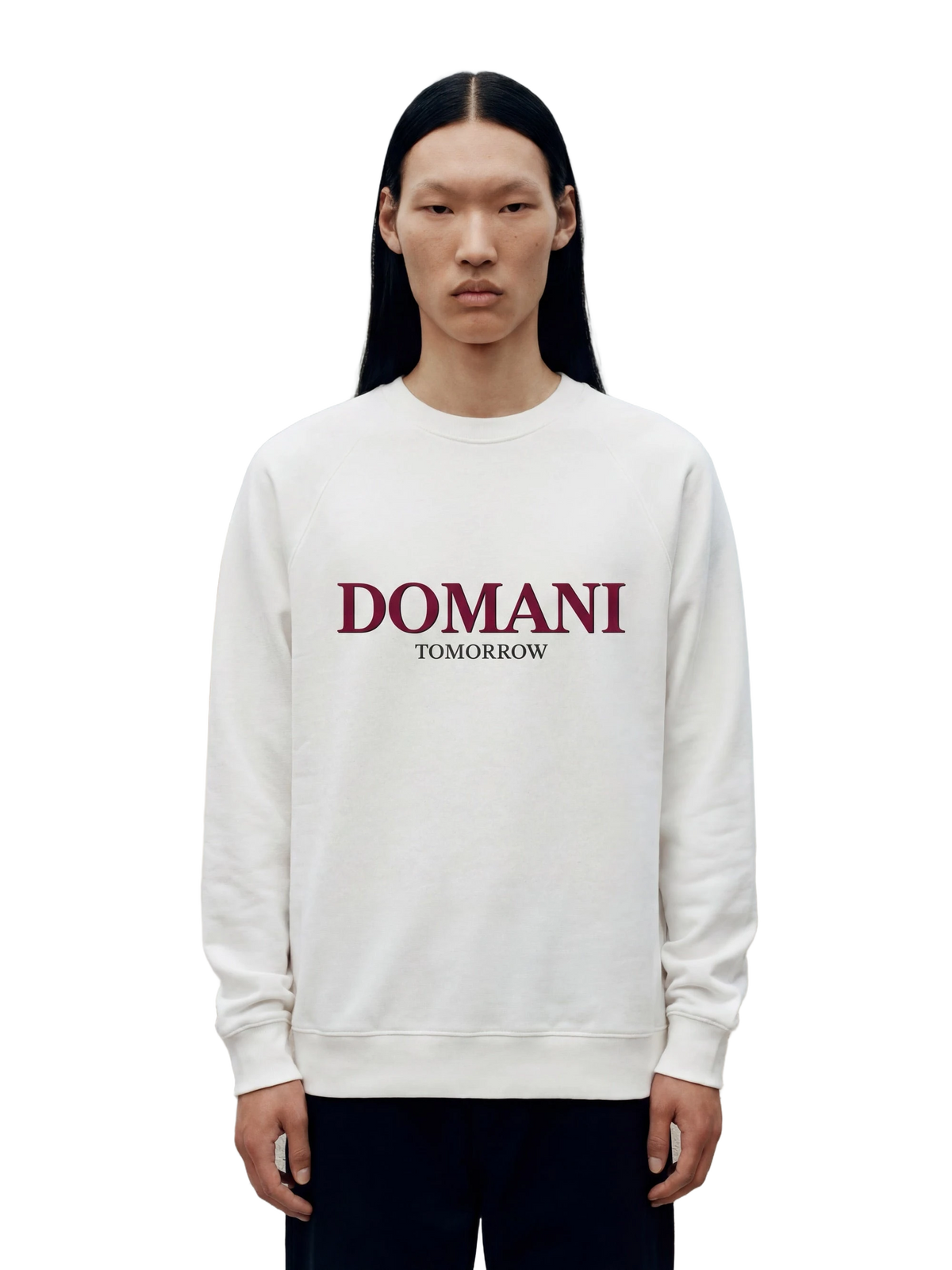 Domani Sweatshirt in white, men's cut