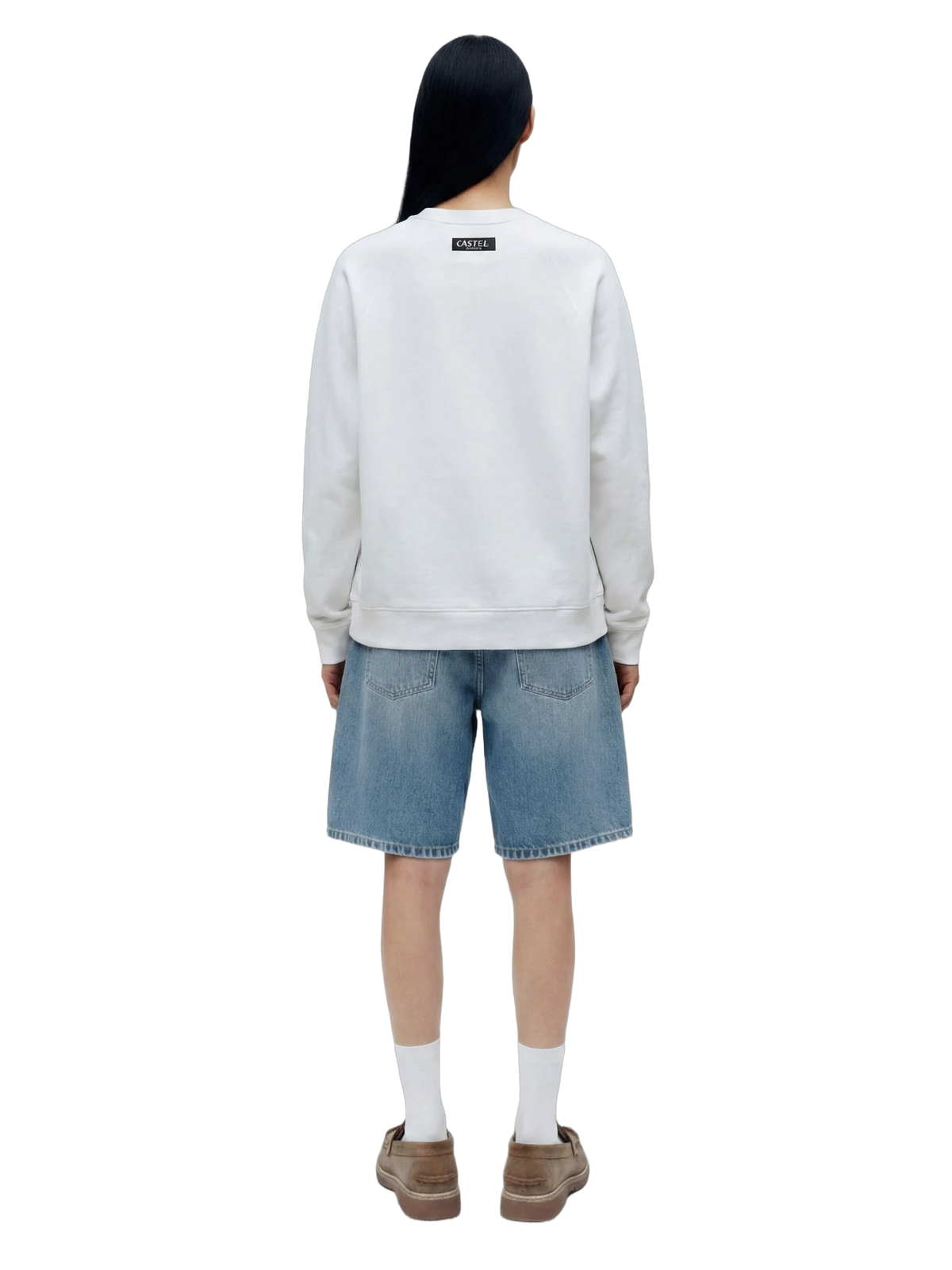 Domani Sweatshirt in white, men's cut