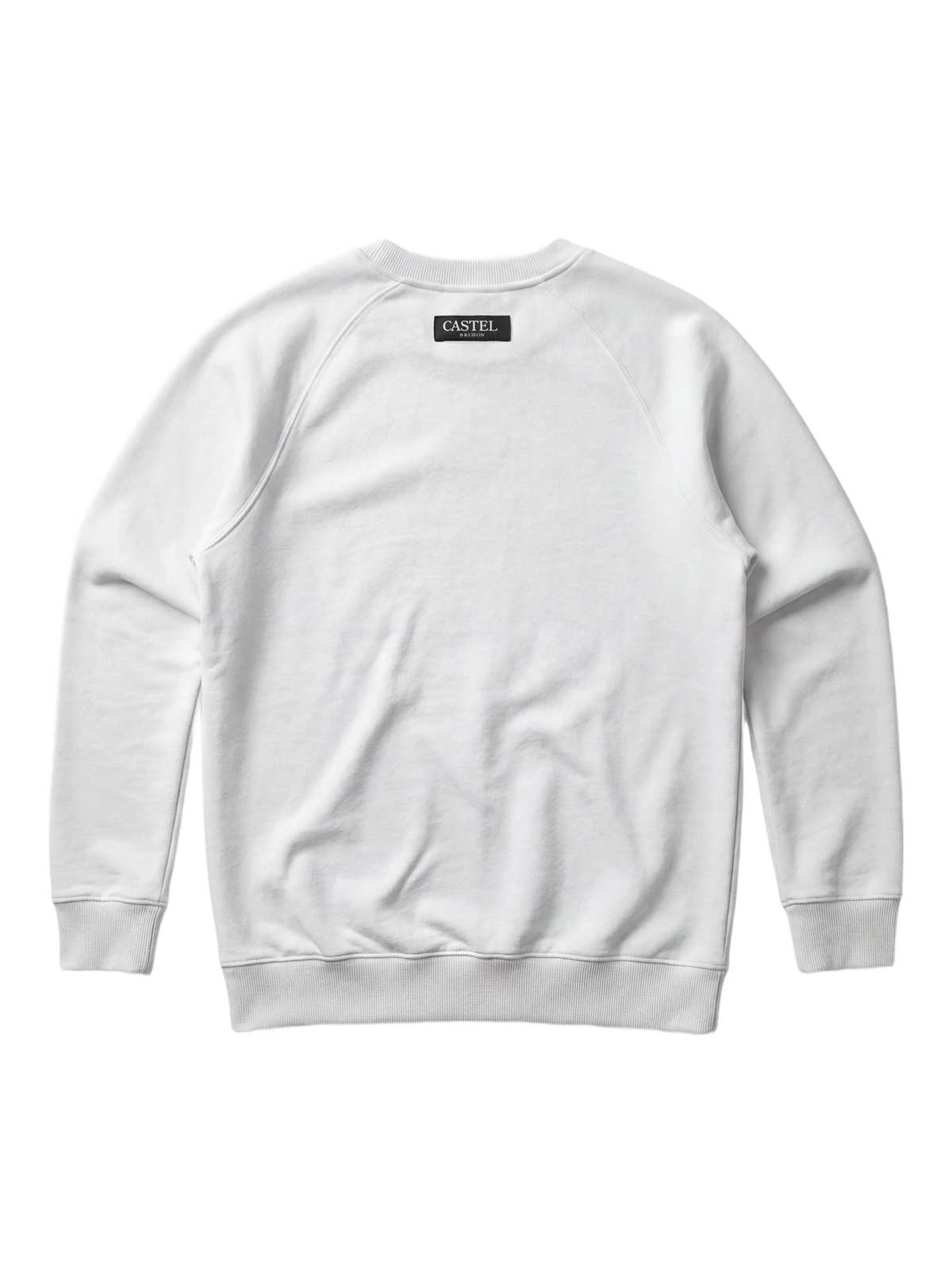 Domani Sweatshirt in white, men's cut, flat lay