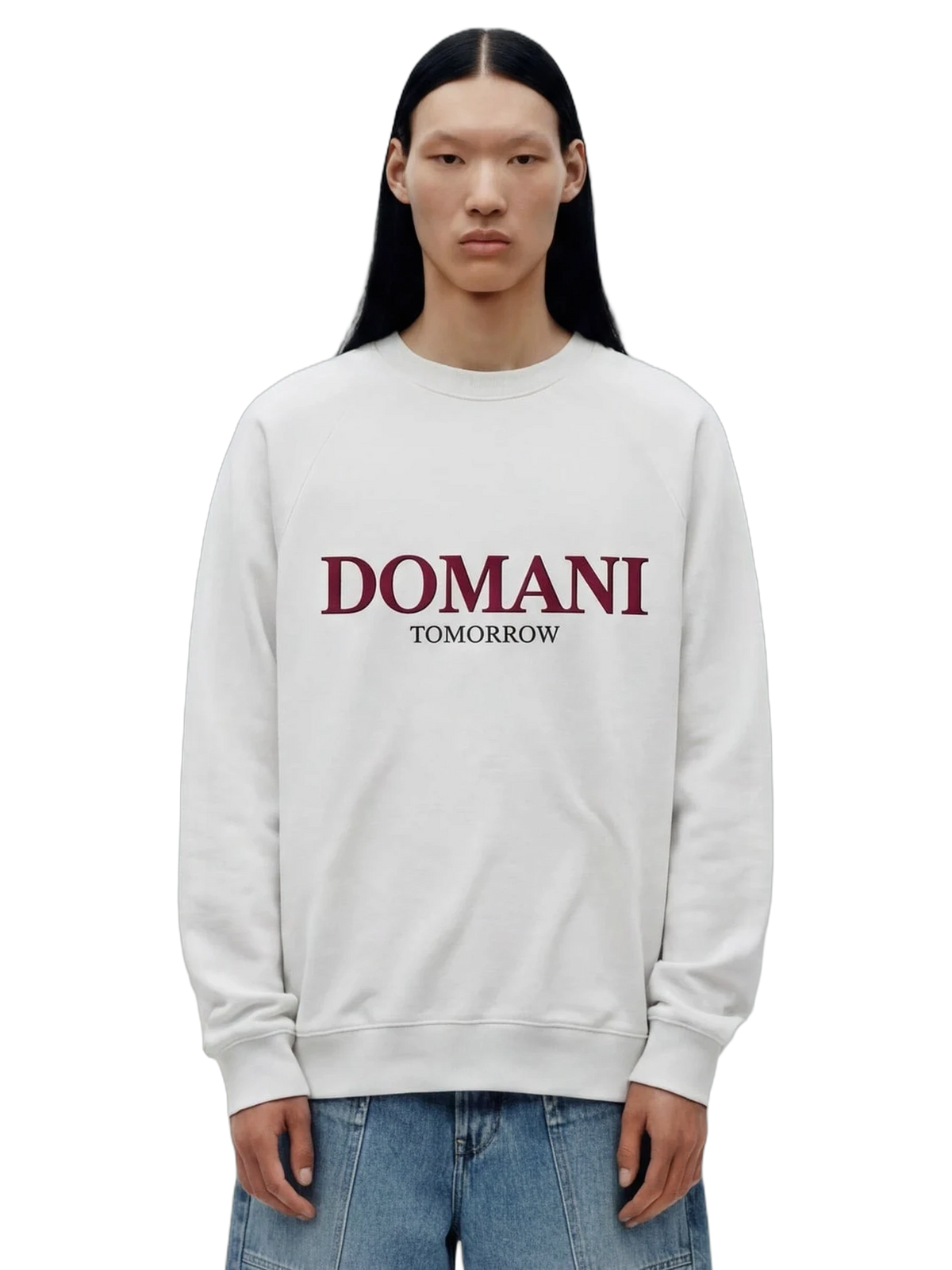 Domani Sweatshirt in white, men's cut