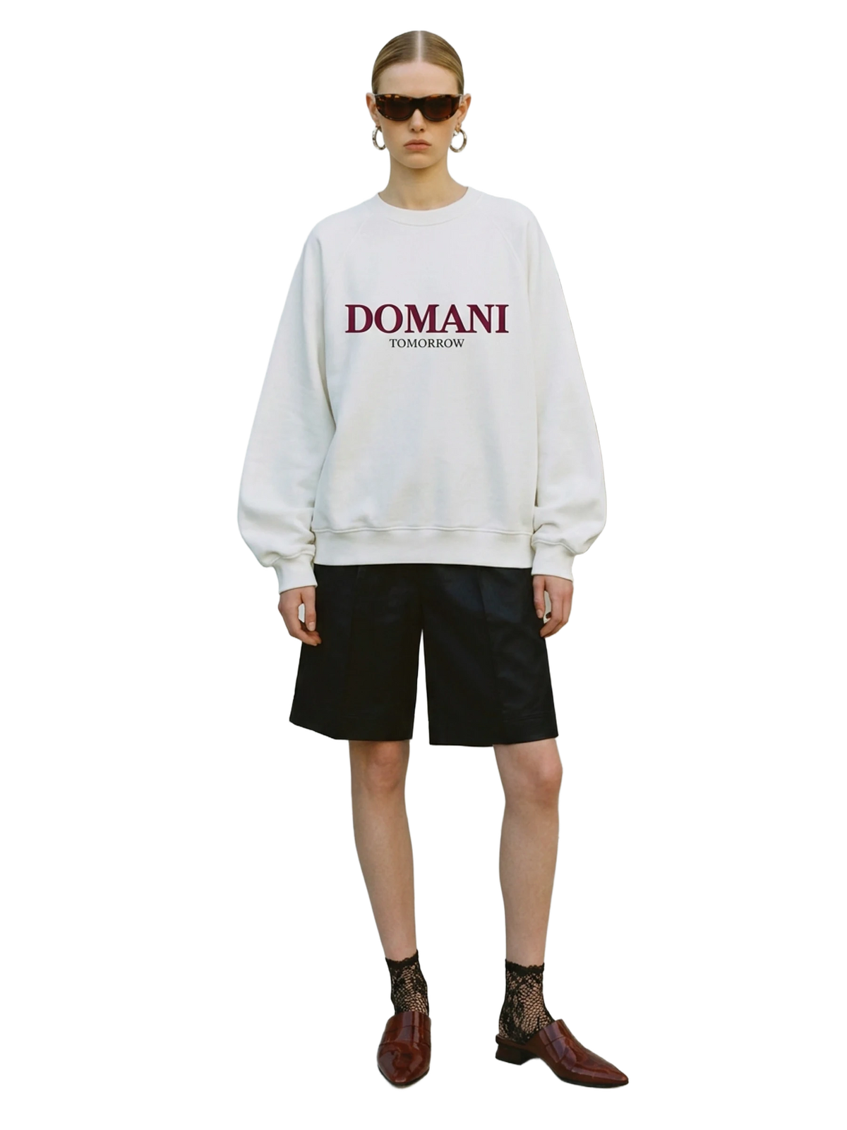 Domani Sweatshirt in white, women's cut