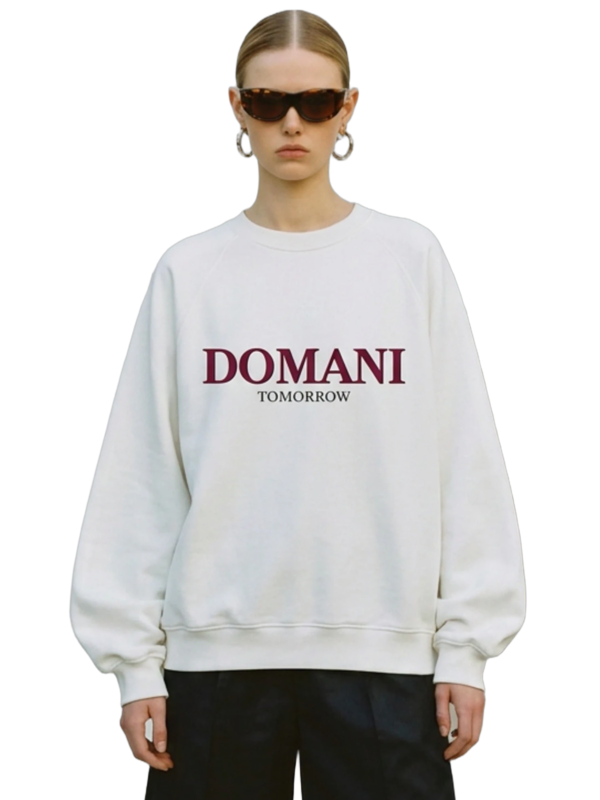 Domani Sweatshirt in white, women's cut