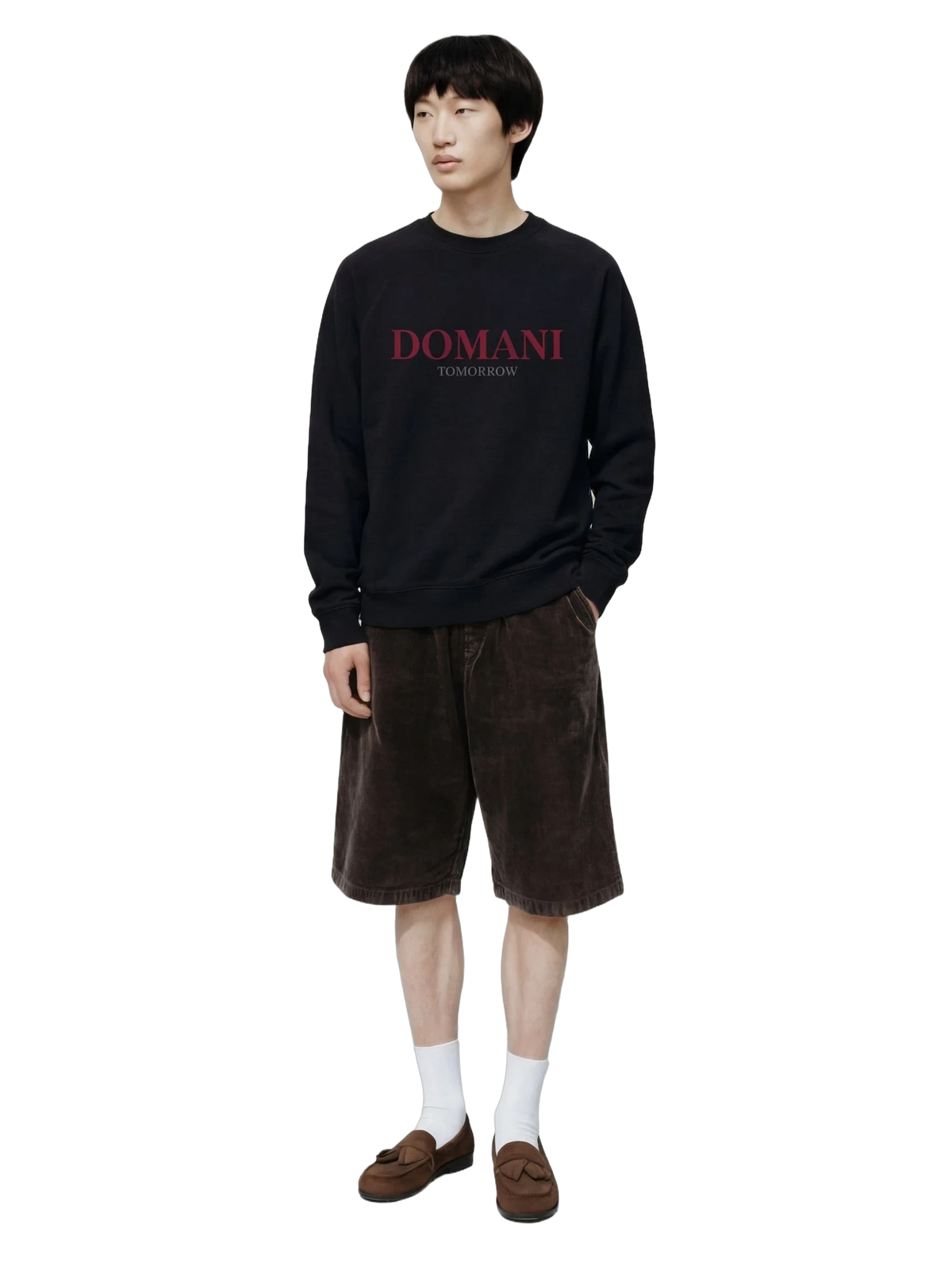Domani Sweatshirt in black, men's cut