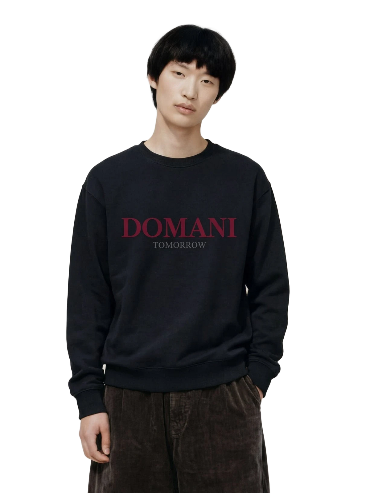 Domani Sweatshirt in black, men's cut