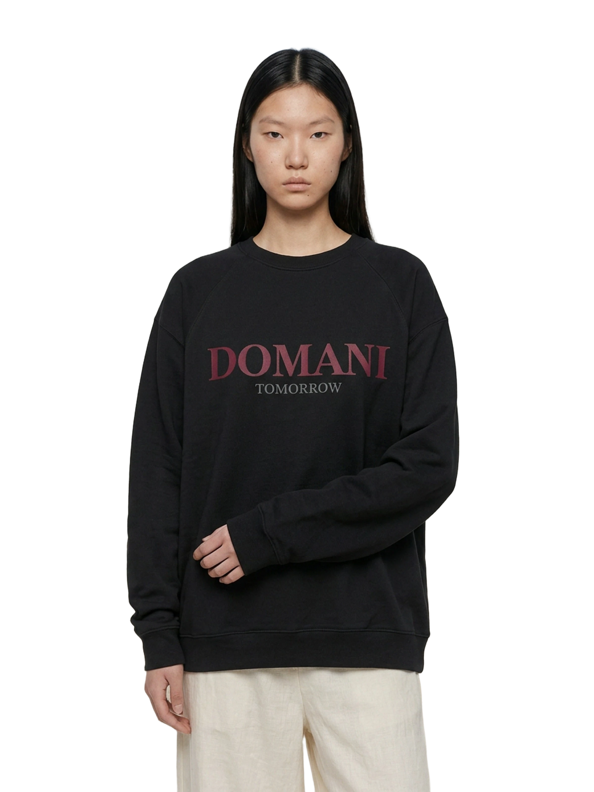 Domani Sweatshirt in black, women's cut