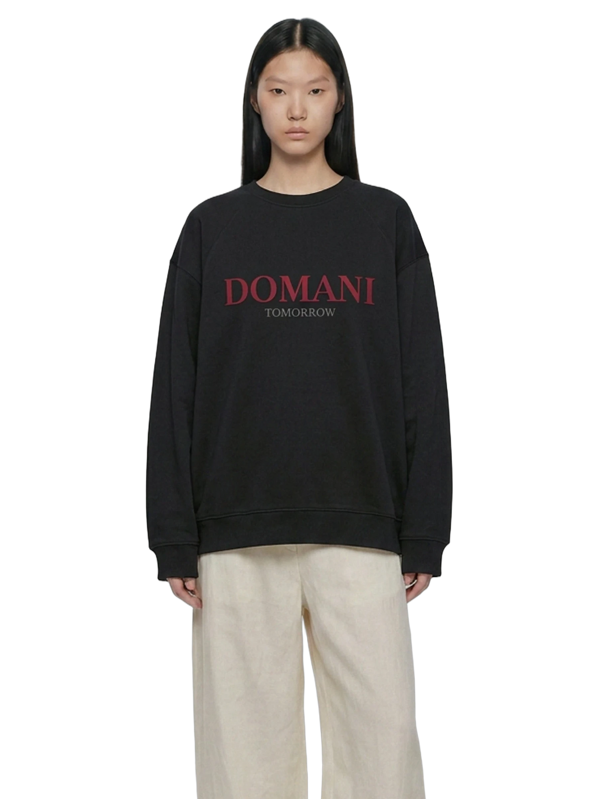 Domani Sweatshirt in black, women's cut