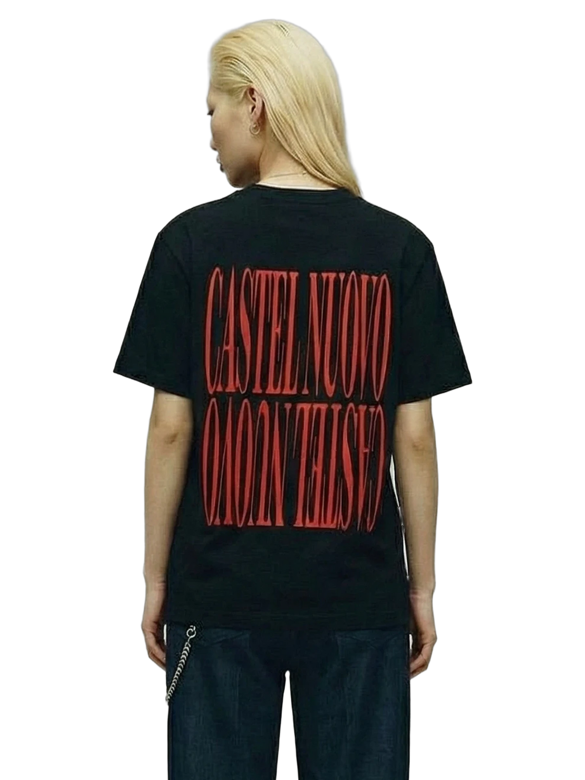 Mirror Tee in black, women's cut
