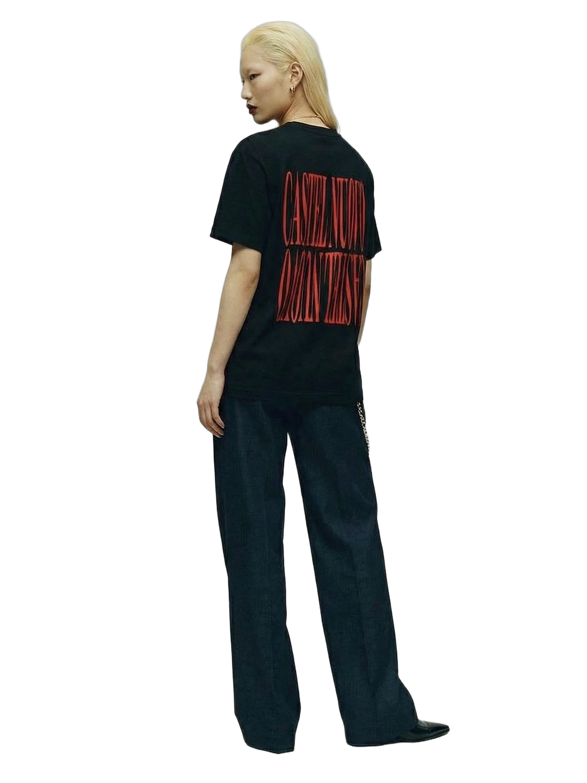 Mirror Tee in black, women's cut