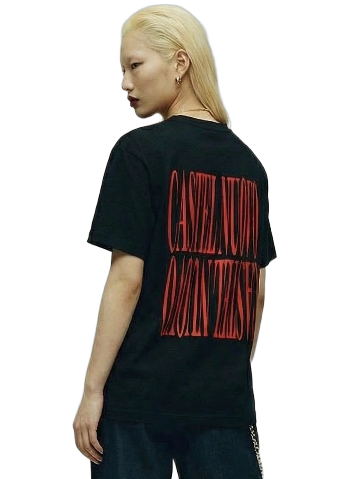 Mirror Tee in black, women's cut