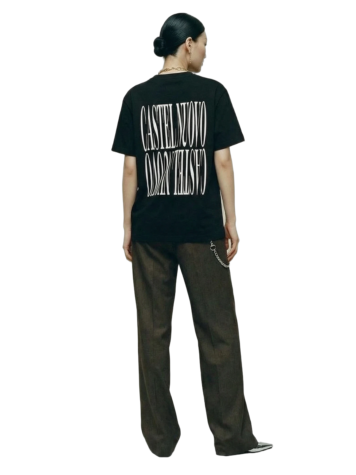 Mirror Tee in black, women's cut