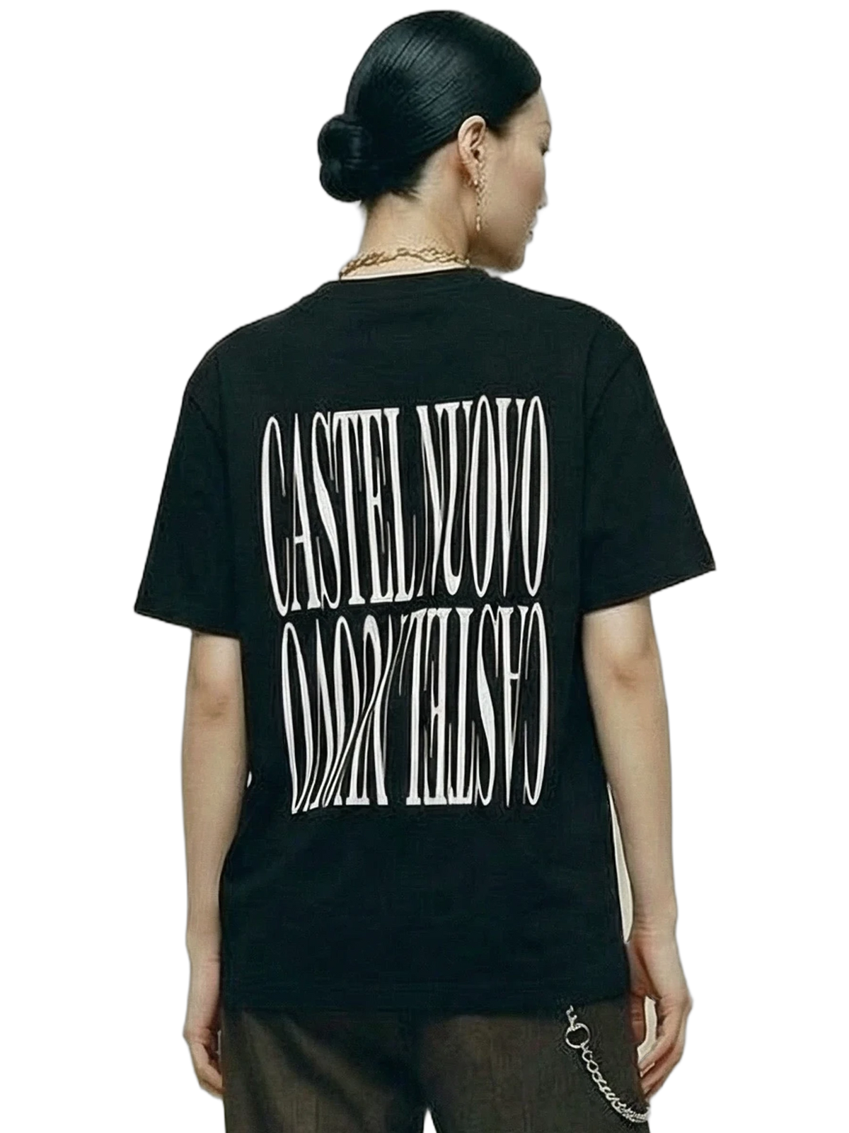 Mirror Tee in black, women's cut