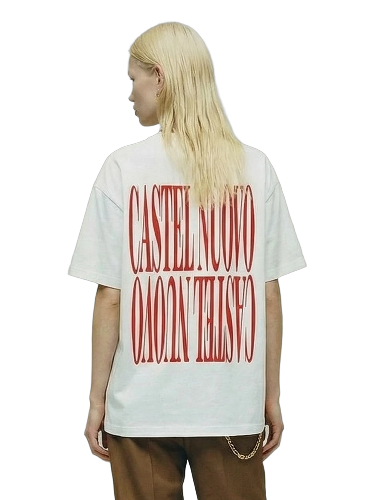Mirror Tee in white, women's cut