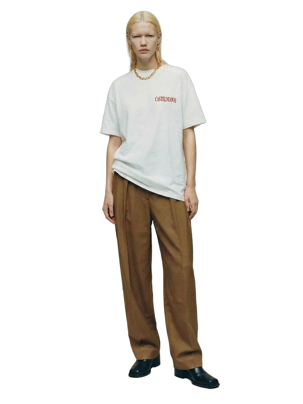 Mirror Tee in white, women's cut