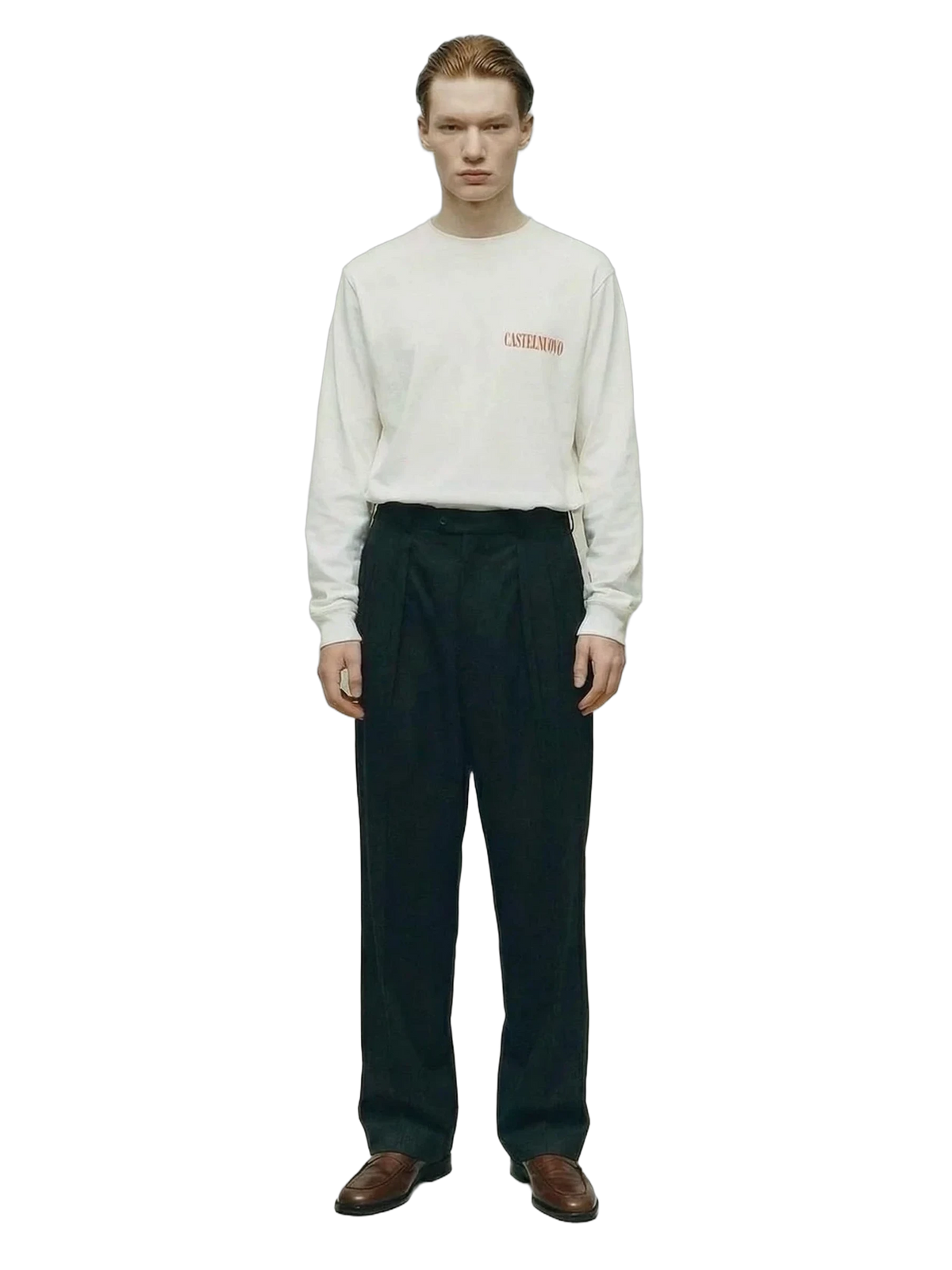 Mirror Longsleeve in white, men's cut