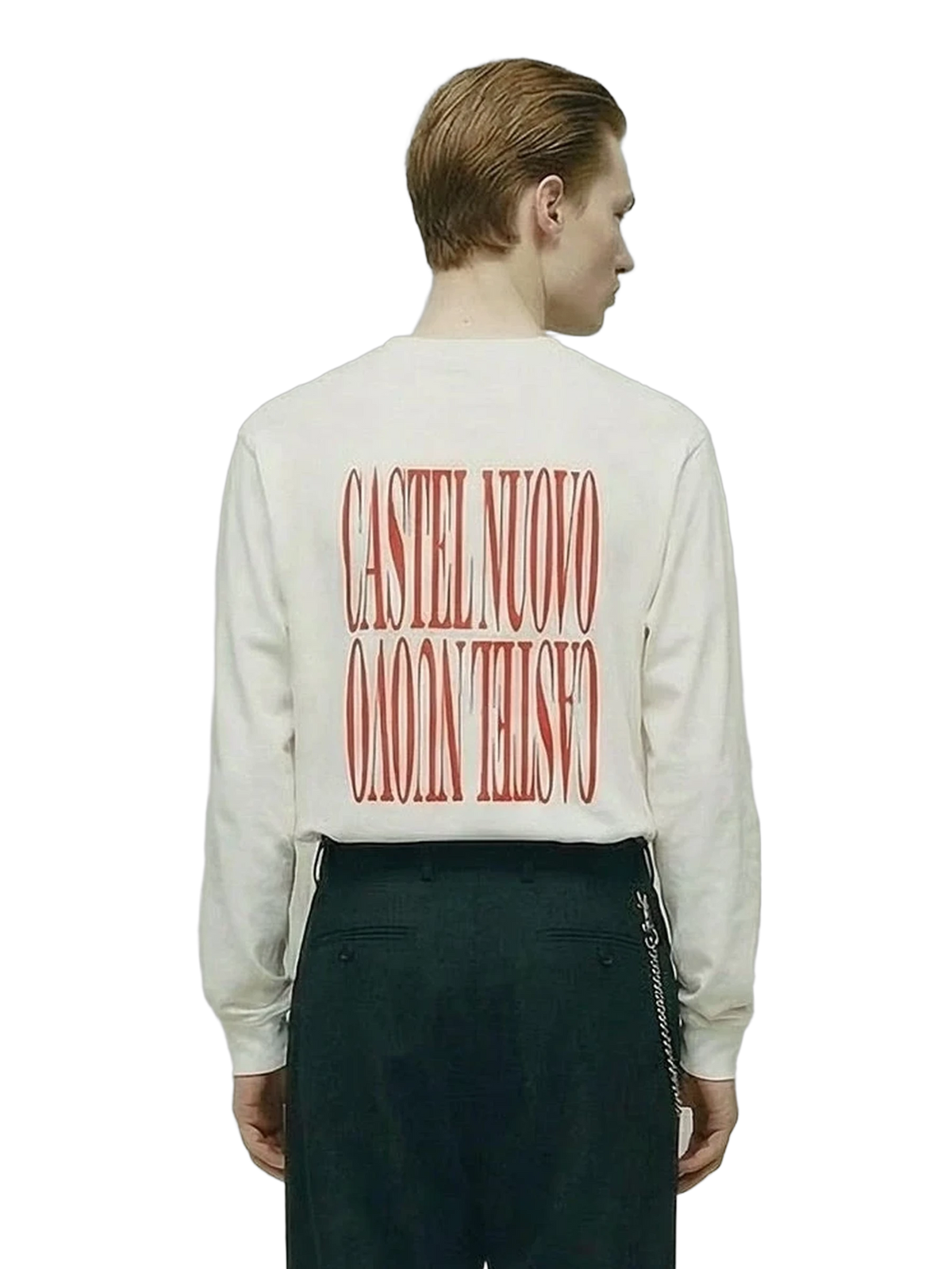 Mirror Longsleeve in white, men's cut