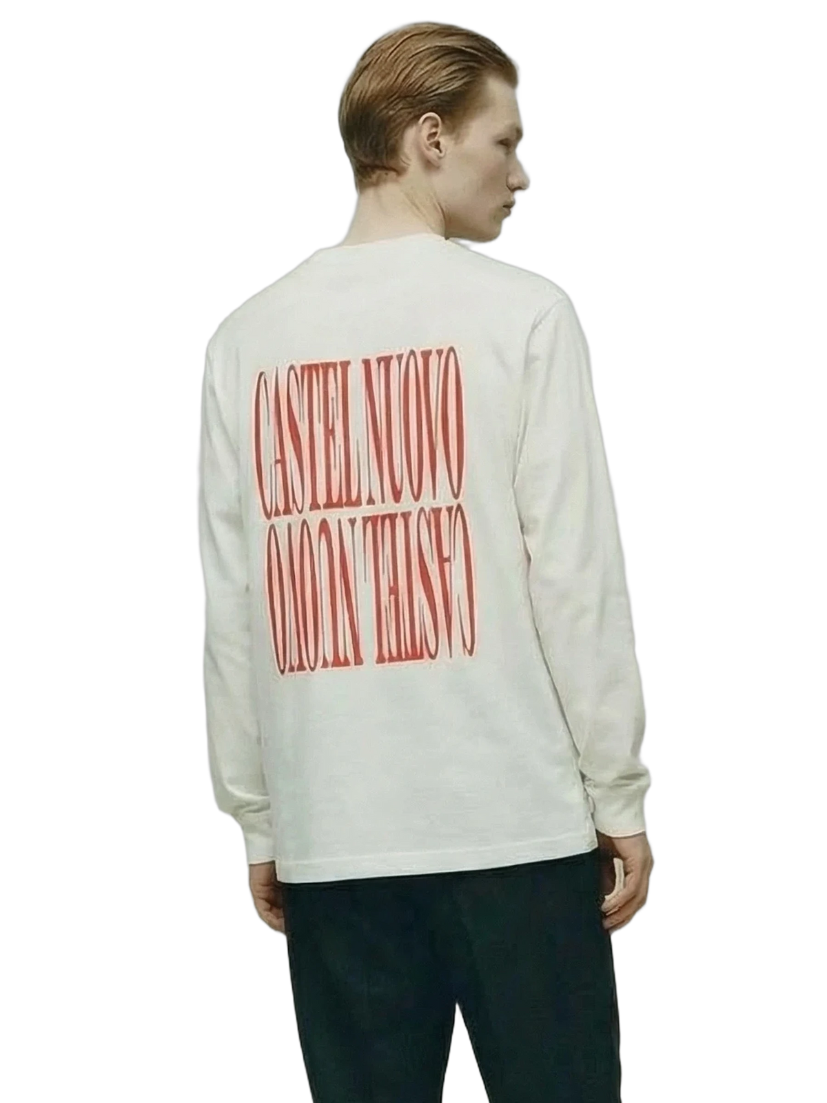 Mirror Longsleeve in white, men's cut