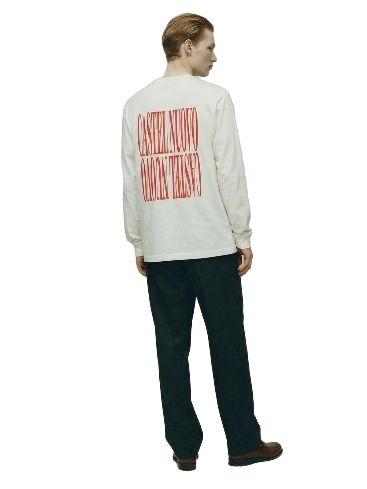 Mirror Longsleeve in white, men's cut